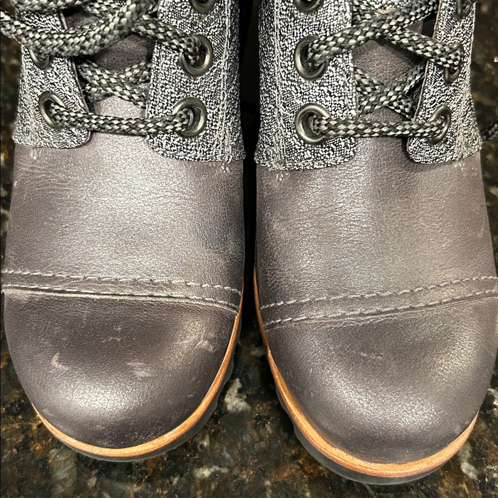 Sorel Lace Up Hidden Wedge Ankle Boots Lexie Women’s Sz 7.5 LIKE NEW LL5316-052 - Picture 5 of 9